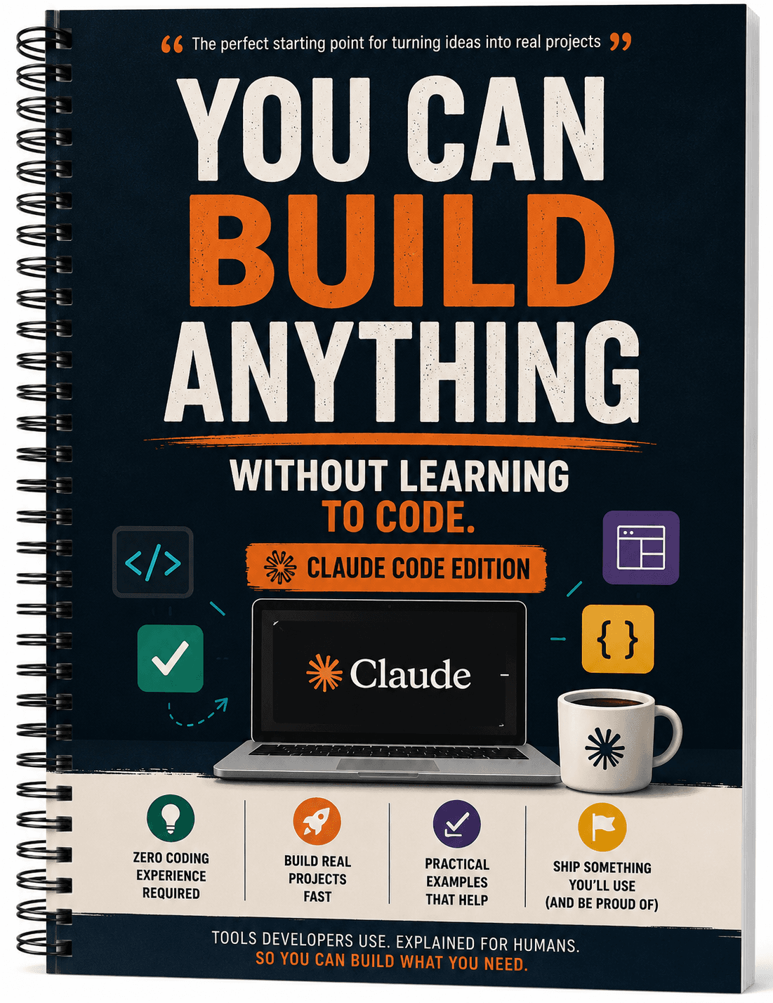 Claude Code edition cover of "You Can Build Anything"